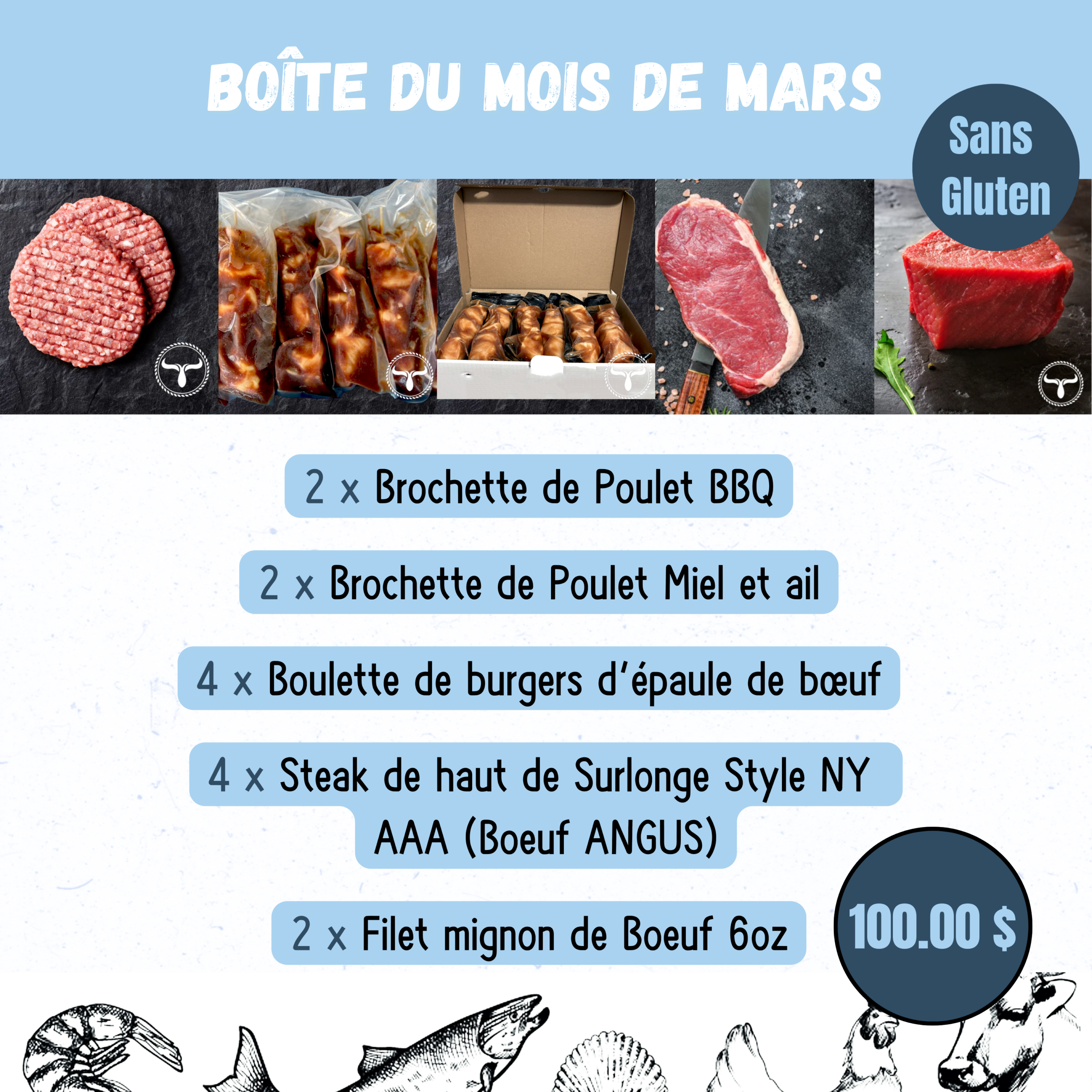 Boîte du mois - ÉDITION BBQ - SANS GLUTEN